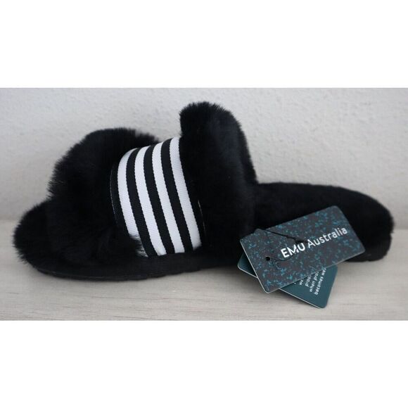 Emu W11634 Women's 8 Men's 7 Black Wrenlette Australian Sheepskin Spa Slippers - Picture 5 of 9